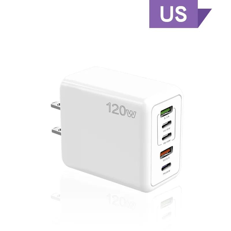 120W PD 5-Port USB Charger