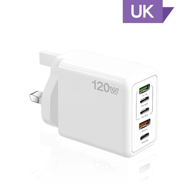 120W PD 5-Port USB Charger