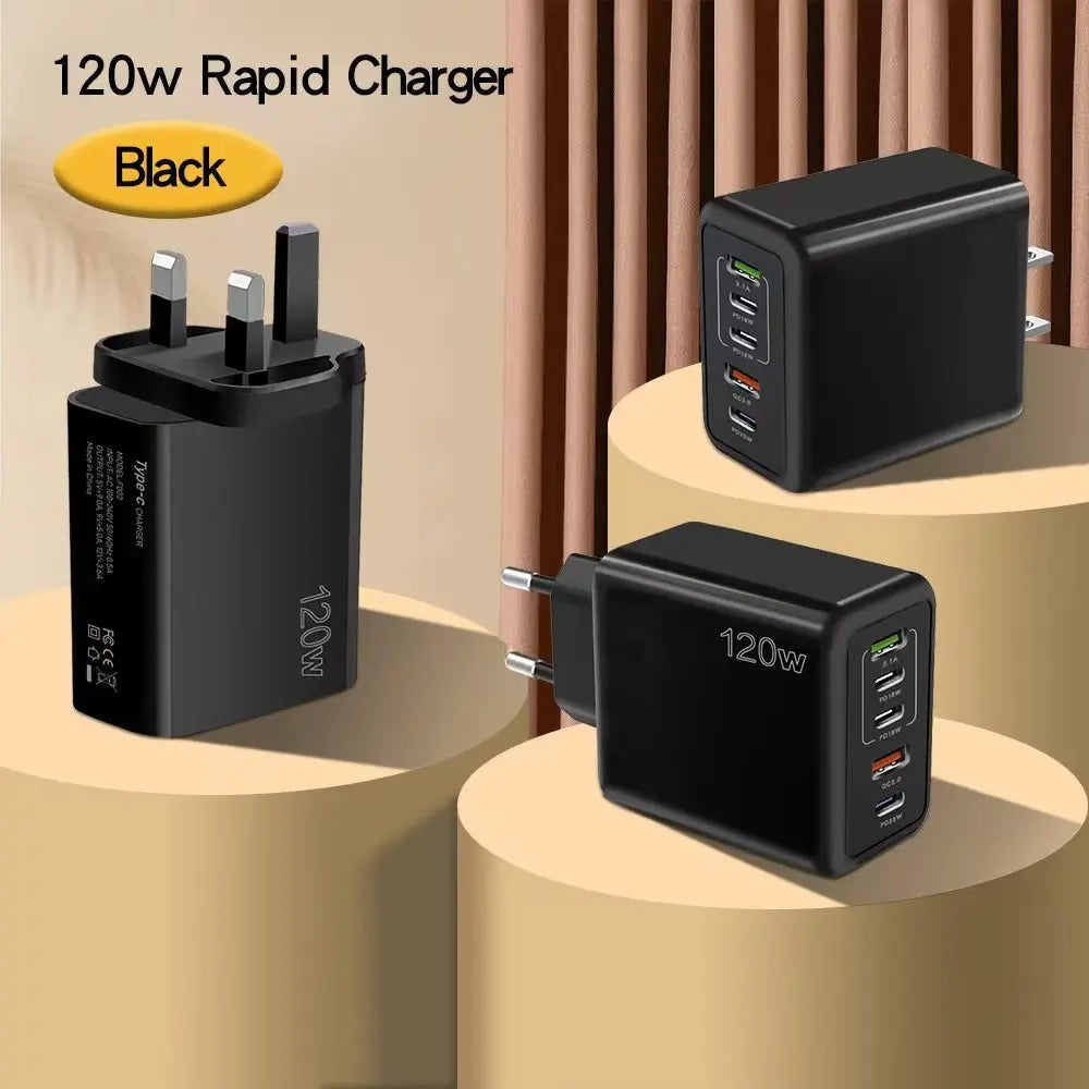 120W PD 5-Port USB Charger