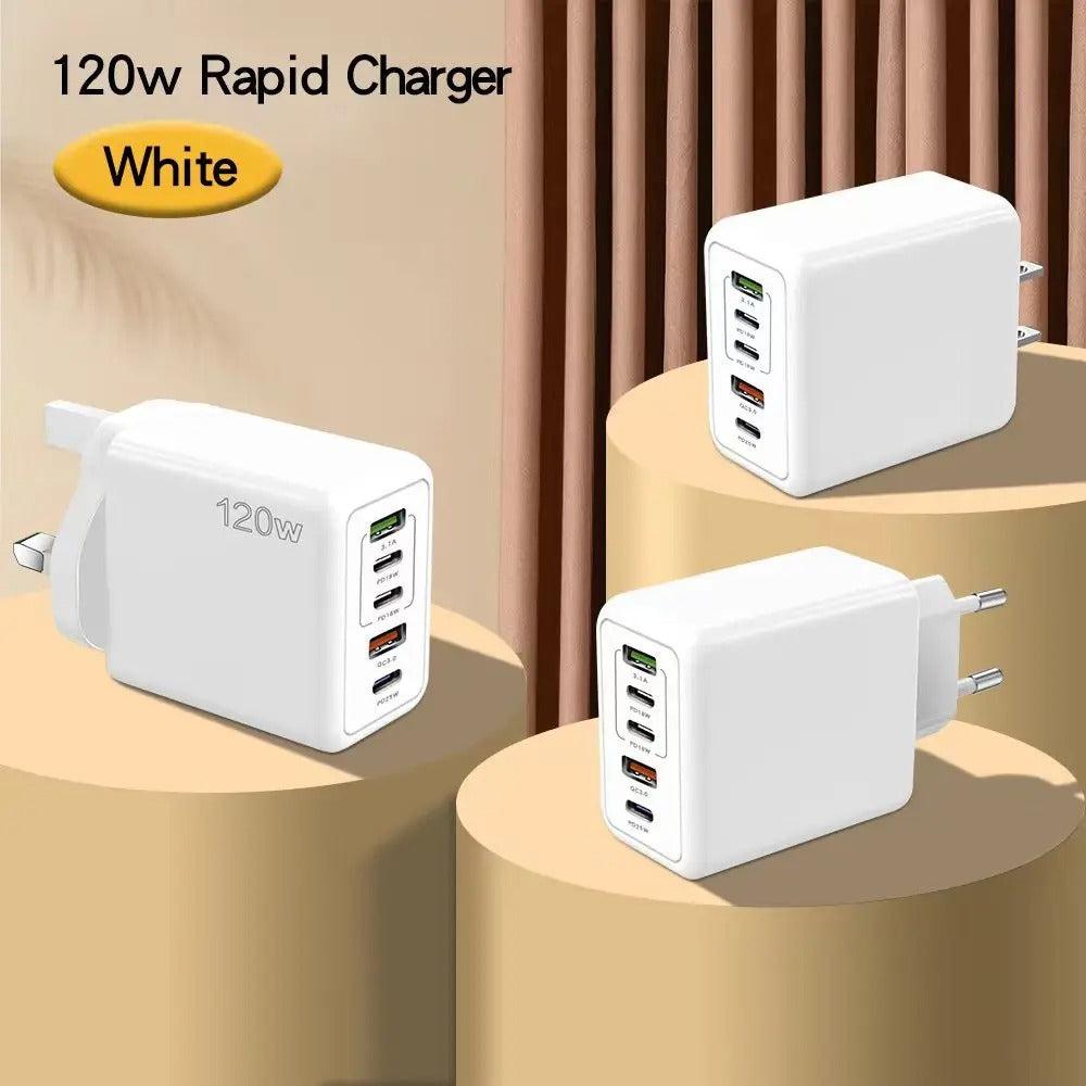 120W PD 5-Port USB Charger