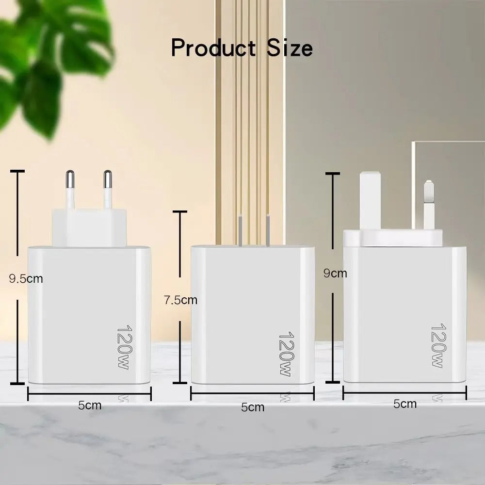 120W PD 5-Port USB Charger