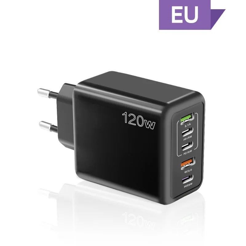 120W PD 5-Port USB Charger